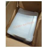 Clear storage totes with lids