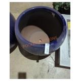 Blue round flower pots