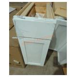 White base cabinet DAMAGED