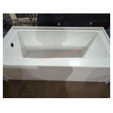Deep white bathtub