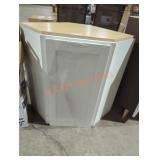 White corner wall cabinet