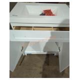 White single sink vanity