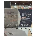 Hampton Bay 11" 2 light semi flush mount