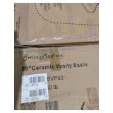 60" Ceramic Vanity Basin