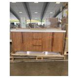 72" Vanity set with black splash