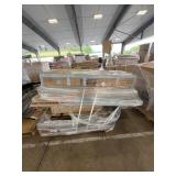 Large mirror, cabinet, table top, desk, floor line