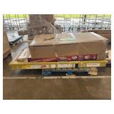 Husky shelving, Exterior door, table