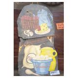 Three Handpainted Slate Pieces, Kitchen Decor Three Handpainted Slate Pieces, Kitchen Decor