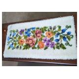 Vintage Floral Latch Hook Rug Vintage Floral Latch Hook Rug