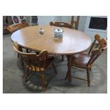 60"W × 42"D × 30"H Vintage Wooden Dining Set 60"W × 42"D × 30"H Vintage Wooden Dining Set