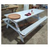 82"W × 54"D × 30"H Blue Picnic Bench 82"W × 54"D × 30"H Blue Picnic Bench