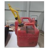 Two Plastic Gasoline Cans Two Plastic Gasoline Cans