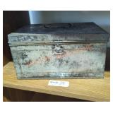 Antique Metal Tool Box Antique Metal Tool Box