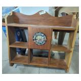 Wood Wall Shelving with Clock Wood Wall Shelving with Clock
