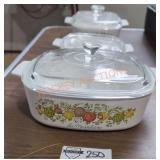 Vintage Corning Spice of Life Pattern Caserole Vintage Corning Spice of Life Pattern Caserole