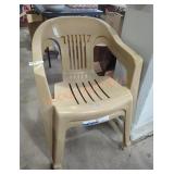 Two Plastic Lawn Chairs Two Plastic Lawn Chairs