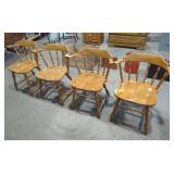 Vintage Wood Dining Chairs - Qty 4 Vintage Wood Dining Chairs - Qty 4