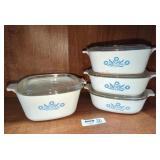 Corningware Cornflower Casserole Dishes Corningware Cornflower Casserole Dishes