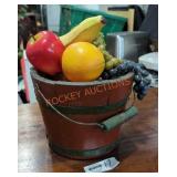 Vintage Bucket of Faux Fruit Vintage Bucket of Faux Fruit
