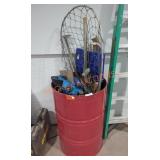 Metal Barrel of Outdoor Tools Metal Barrel of Outdoor Tools