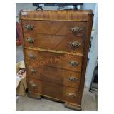 Vintage Art Deco Style 5 Drawer Dresser Vintage Art Deco Style 5 Drawer Dresser