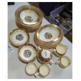Sabin Crest-O-Gold Encrusted Ceramic Dinnerware Sabin Crest-O-Gold Encrusted Ceramic Dinnerware