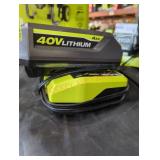 Ryobi 40v 4 ah battery and charger