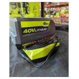 Ryobi 40v 6 ah battery and charger