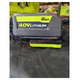 Ryobi 40v 6 ah battery and charger