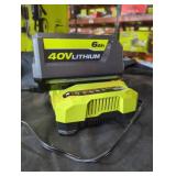 Ryobi 40v 6 ah battery and charger