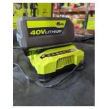 Ryobi 40v 6 ah battery and charger