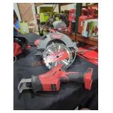 Milwaukee M18 7-1/4" circular saw & Sawzall