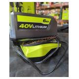 Ryobi 40v 6 ah battery and charger