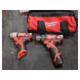 Milwaukee M12 2 Tool Combo Missing Battery and