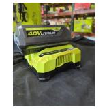 Ryobi 40v 4 ah battery and charger