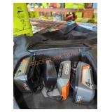 Ridgid 18v 4 ah batteries and charger