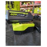 Ryobi 40v 4 ah battery and charger