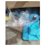 15 ft led double umbrella blue