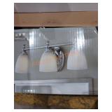 Hampton bay 3-light fixture, opal white glass