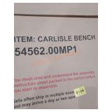 Carlisle bench, sandblast finish + rustic metal