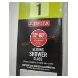 Delta sliding shower glass
