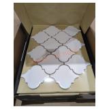 (2) Cases White Arabesque Tile
