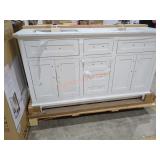 HDC Doveton 60 in. Double Sink White Bath Vanity
