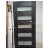 Black Panel Door w/ Frosted Glass Windows