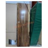 Dark wooden butcher block