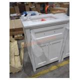 Hannah 24" white bathroom vanity