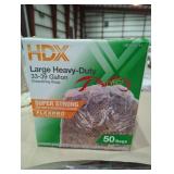 1 HDX large heavy duty 33-39 gal trash bags
