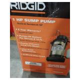 Ridgid 1HP Sump pump