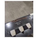 3 Light Vanity Black Finish Frosted Glass