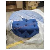 Baxton Studio Cardiff Royal Blue Ottoman